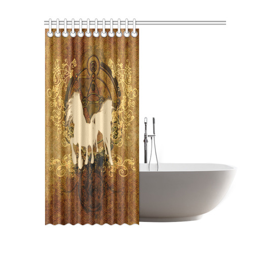 Beautiful horses, silhouette Shower Curtain 60"x72"