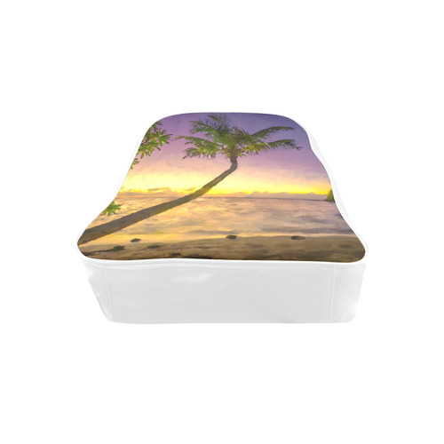 Painting tropical sunset beach with palms School Backpack (Model 1601)(Small)