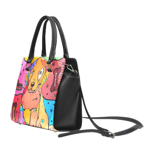 Labrador Popart By Nico Bielow Classic Shoulder Handbag (Model 1653)