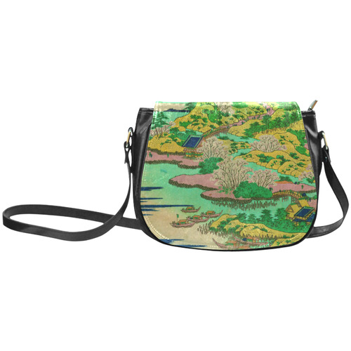 Hokusai Mount Tempo Setchu Landscape Classic Saddle Bag/Small (Model 1648)