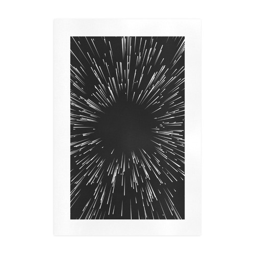 Abstract Explosion Monochrome Graphics Art Print 19‘’x28‘’