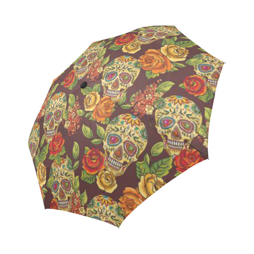 sugar skull pattern Auto-Foldable Umbrella (Model U04)