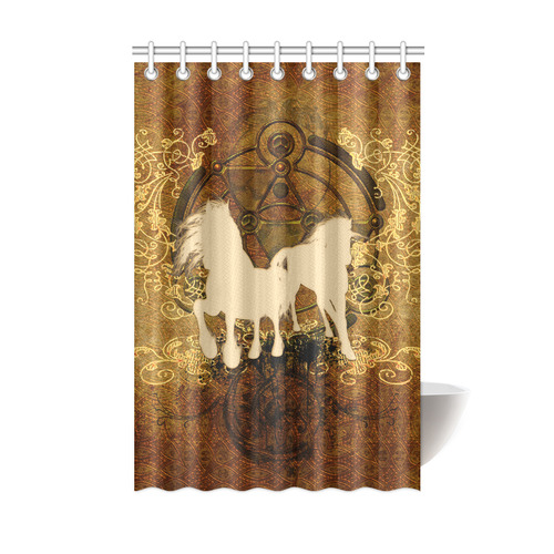 Beautiful horses, silhouette Shower Curtain 48"x72"