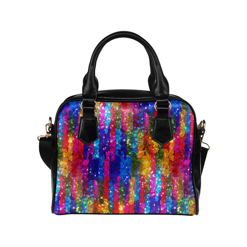 Rainbow Glitter Sequins Shoulder Handbag (Model 1634)