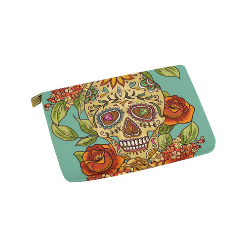 sugar skull Carry-All Pouch 9.5''x6''