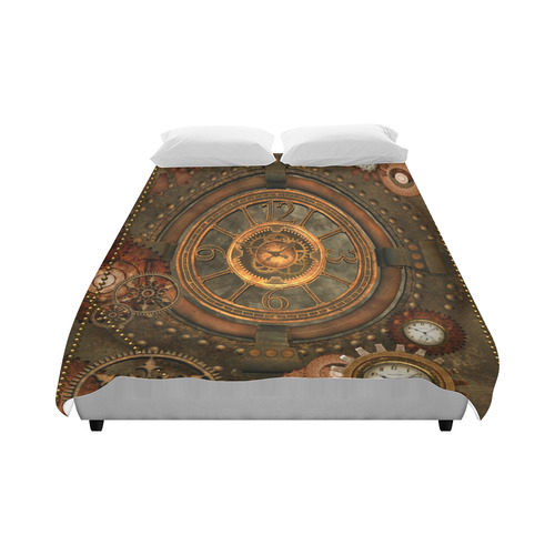 Steampunk, wonderful vintage clocks and gears Duvet Cover 86"x70" ( All-over-print)