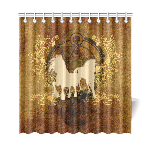 Beautiful horses, silhouette Shower Curtain 69"x72"