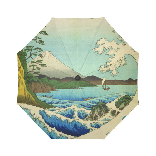 Hiroshige Sea at Satta Suruga Province Auto-Foldable Umbrella (Model U04)