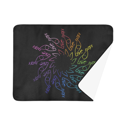 I love you rainbow Beach Mat 78"x 60"