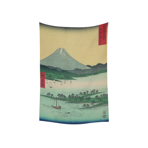 Hiroshige Pine Beach Miho In Suruga Cotton Linen Wall Tapestry 40"x 60"