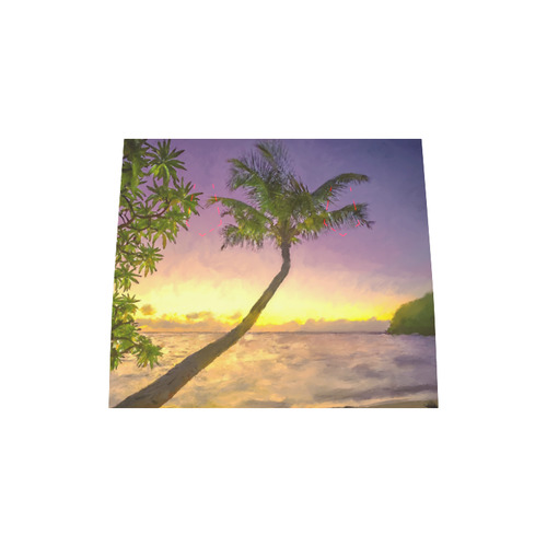 Painting tropical sunset beach with palms Boston Handbag (Model 1621)