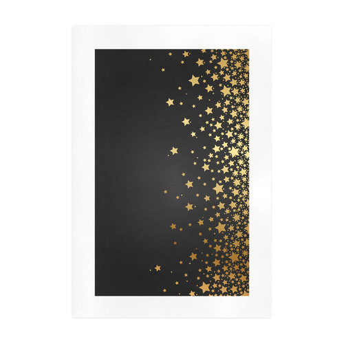 Galaxy Star with Gold Stars Art Print 19‘’x28‘’