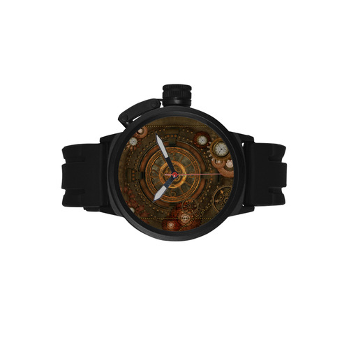 Steampunk, wonderful vintage clocks and gears Men's Sports Watch(Model 309)