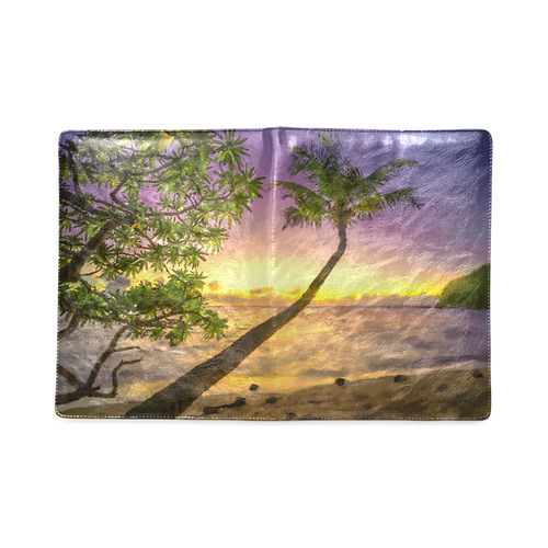 Painting tropical sunset beach with palms Custom NoteBook B5