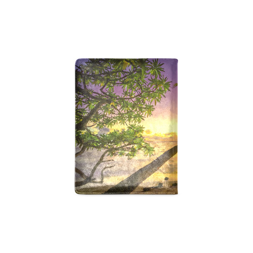 Painting tropical sunset beach with palms Custom NoteBook B5