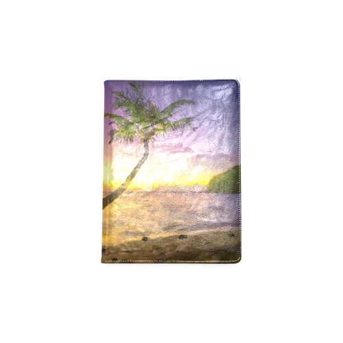 Painting tropical sunset beach with palms Custom NoteBook B5