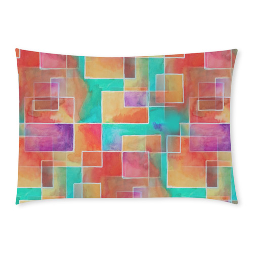 Pastel Squared Custom Rectangle Pillow Case 20x30 (One Side)