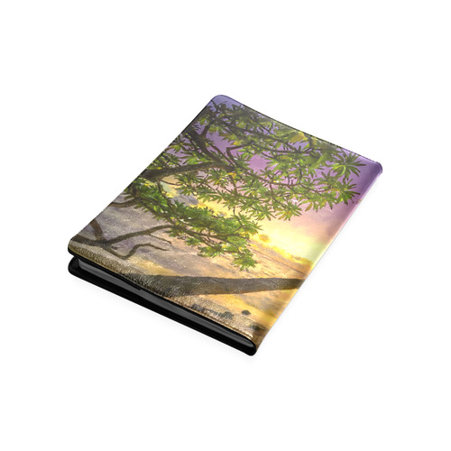 Painting tropical sunset beach with palms Custom NoteBook B5