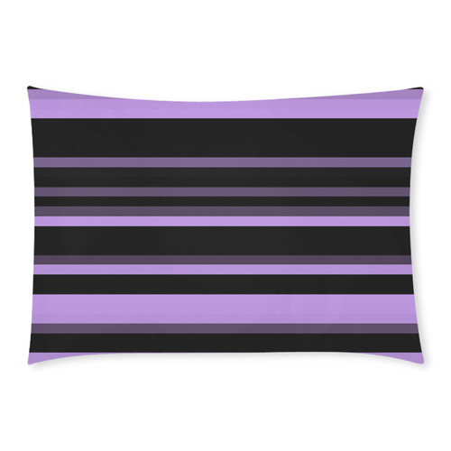 Lavender Stripes Custom Rectangle Pillow Case 20x30 (One Side)