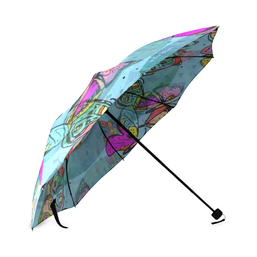 My Butterfly Popart by Nico Bielow Foldable Umbrella (Model U01)