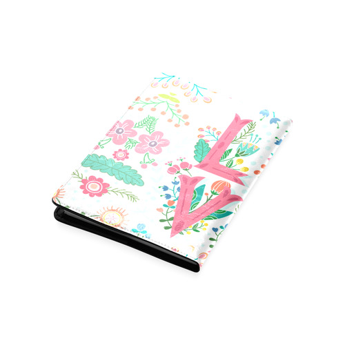 Pastel Colorful Floral LOVE Lettering Custom NoteBook A5