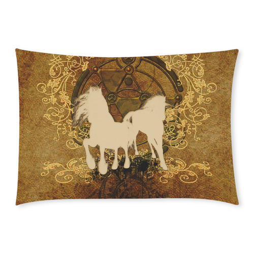 Beautiful horses, silhouette Custom Rectangle Pillow Case 20x30 (One Side)