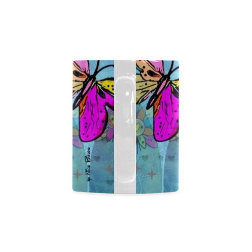 My Butterfly Popart by Nico Bielow White Mug(11OZ)