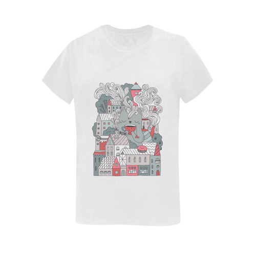 city teaparty Women's T-Shirt in USA Size (Two Sides Printing)
