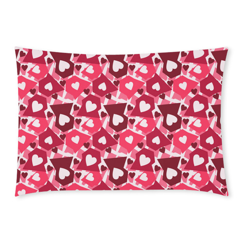 Heart Confetti Custom Rectangle Pillow Case 20x30 (One Side)
