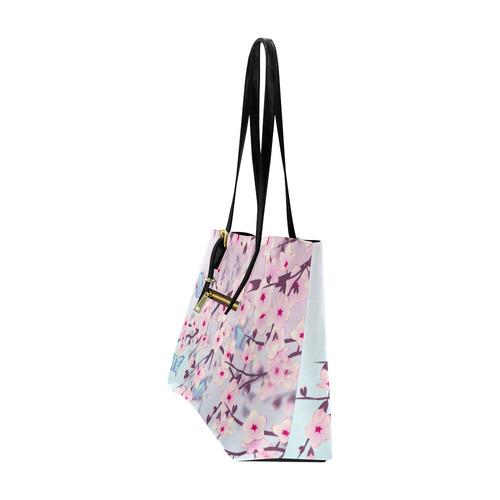 Cherry Blossoms Sakura Japanese Landscape Euramerican Tote Bag/Large (Model 1656)