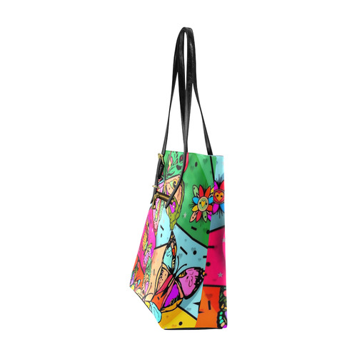 My Butterfly Popart by Nico Bielow Euramerican Tote Bag/Small (Model 1655)