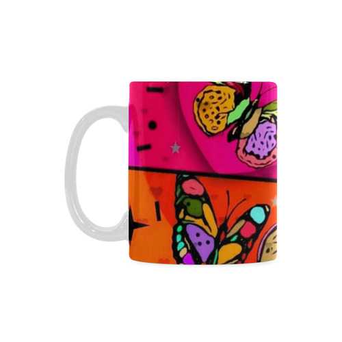 My Butterfly Popart by Nico Bielow White Mug(11OZ)