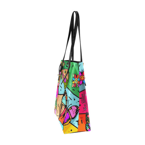 My Butterfly Popart by Nico Bielow Euramerican Tote Bag/Small (Model 1655)