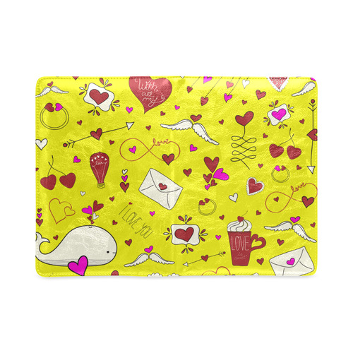 Valentine's Day LOVE HEARTS pattern red pink Custom NoteBook A5