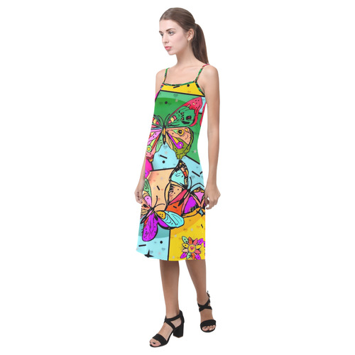 My Butterfly Popart by Nico Bielow Alcestis Slip Dress (Model D05)