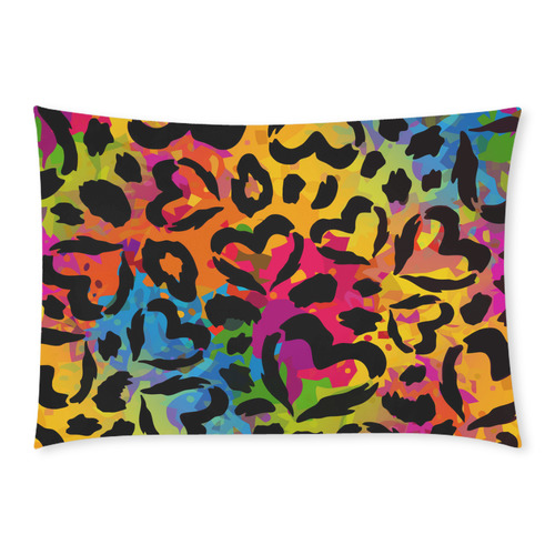 Colorful Hearts Custom Rectangle Pillow Case 20x30 (One Side)