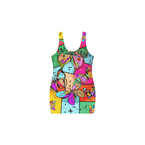 My Butterfly Popart by Nico Bielow Medea Vest Dress (Model D06)