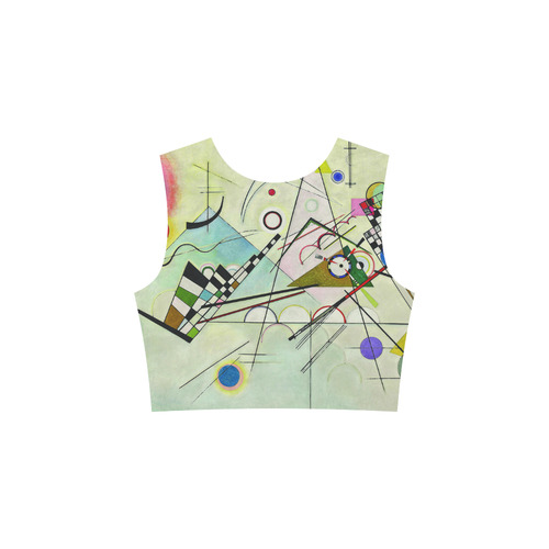 Kandinsky Composition 8 Abstract Painting Elbow Sleeve Ice Skater Dress (D20)