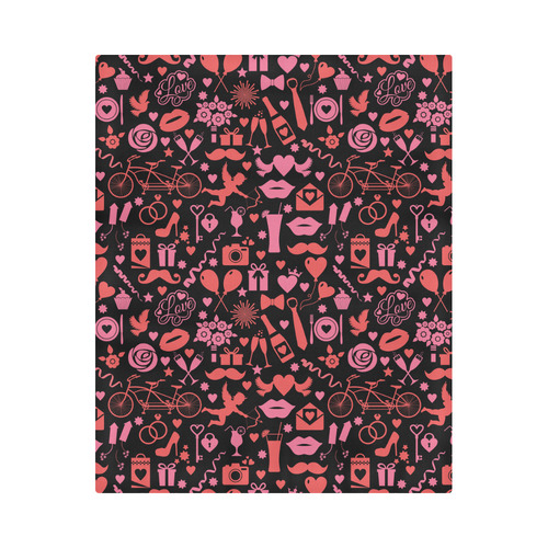 Pink Love Duvet Cover 86"x70" ( All-over-print)