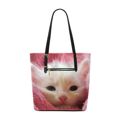 Kitty Loves Pink Euramerican Tote Bag/Small (Model 1655)