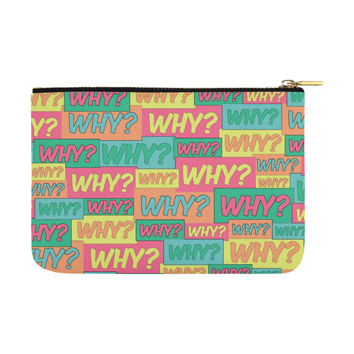 Why? Comic Cartoon Carry-All Pouch 12.5''x8.5''