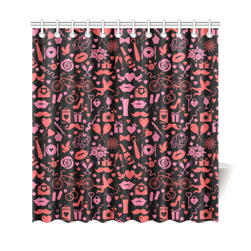 Pink Love Shower Curtain 69"x72"