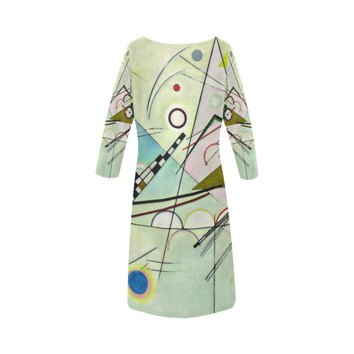 Kandinsky Composition 8 Abstract Painting Round Collar Dress (D22)