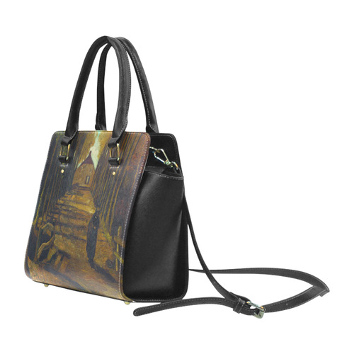 Van Gogh Poplars In Autumn Landscape Classic Shoulder Handbag (Model 1653)