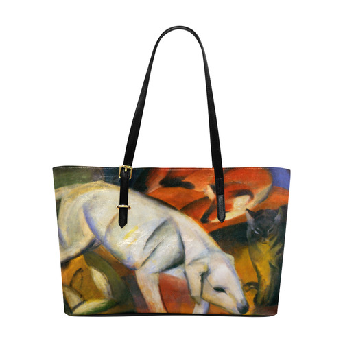 Three Animals (Dog, Fox, Cat) by Franz Marc Euramerican Tote Bag/Large (Model 1656)