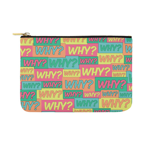 Why? Comic Cartoon Carry-All Pouch 12.5''x8.5''