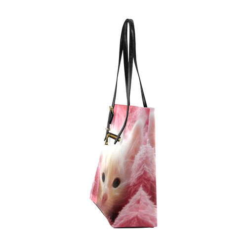Kitty Loves Pink Euramerican Tote Bag/Small (Model 1655)