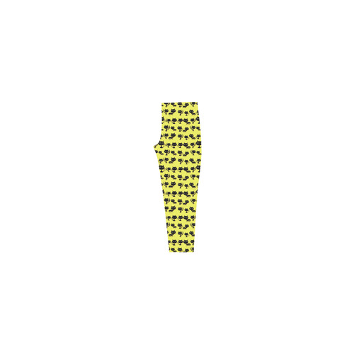Yellow Cat Pattern Capri Legging (Model L02)