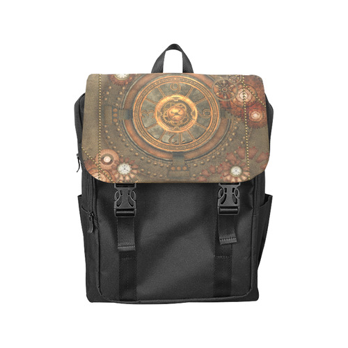 Steampunk, wonderful vintage clocks and gears Casual Shoulders Backpack (Model 1623)