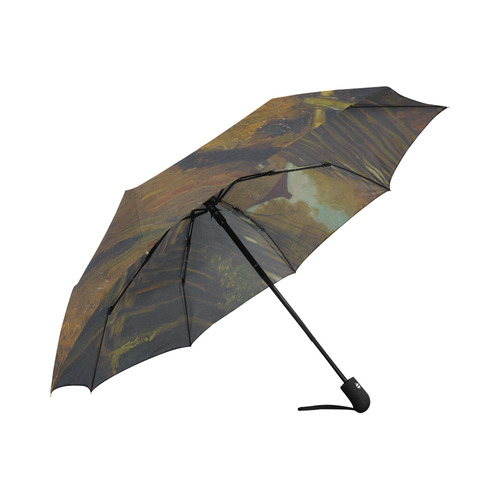 Van Gogh Poplars In Autumn Landscape Auto-Foldable Umbrella (Model U04)